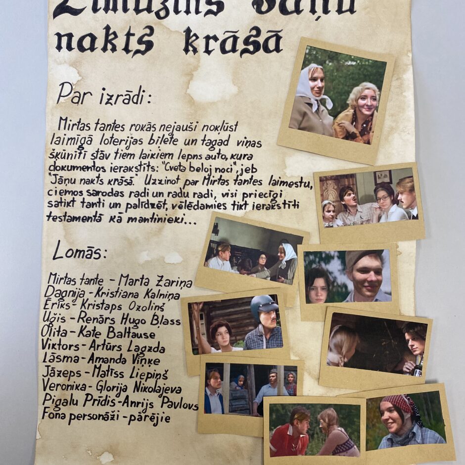 Afiša, kurā ir informācija par pasākumu